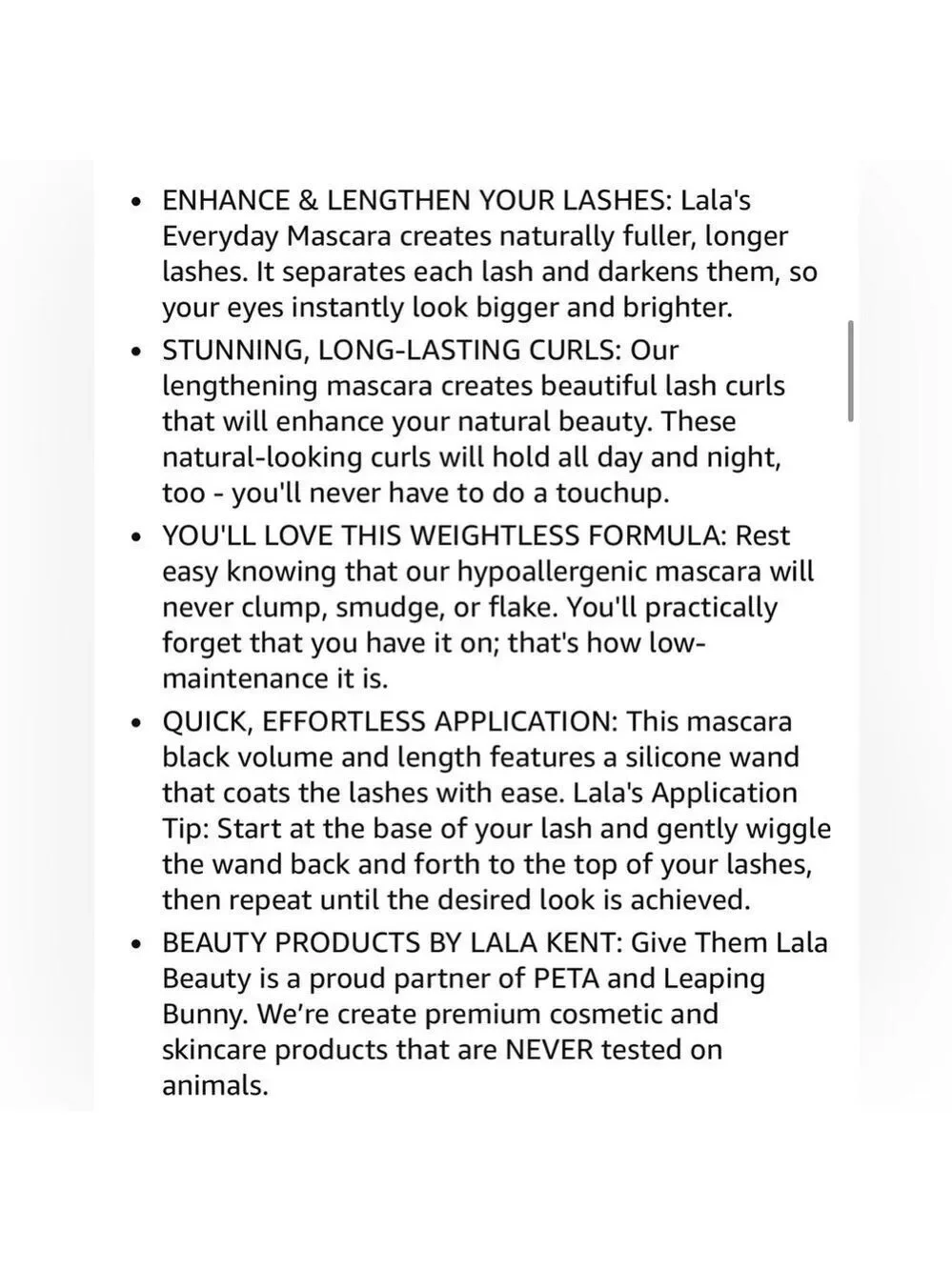 Give Them Lala Beauty Black Mascara